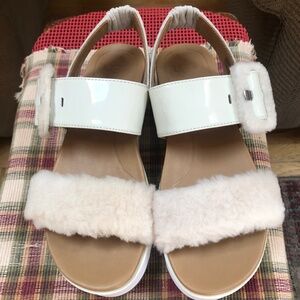 Ugg fur lined sandals brand new size 7